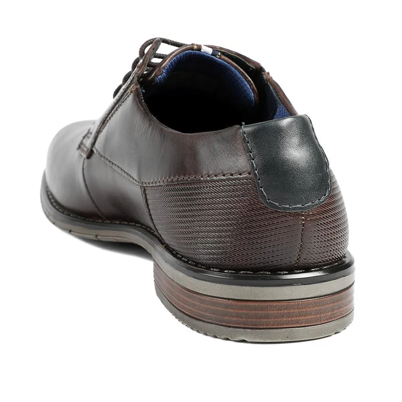 Leather Lace Up Dress Shoe - BUG43510 / 328 752 - Dark Brown