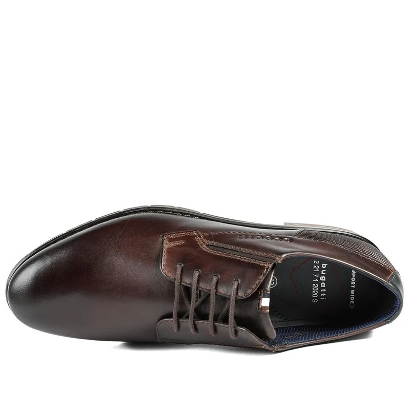 Leather Lace Up Dress Shoe - BUG43510 / 328 752 - Dark Brown