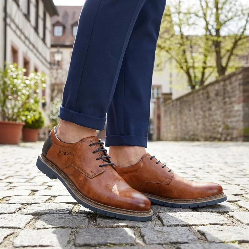 Bugatti Smart Leather Lace Up Shoes - BUG43512 / 328 754 - Tan