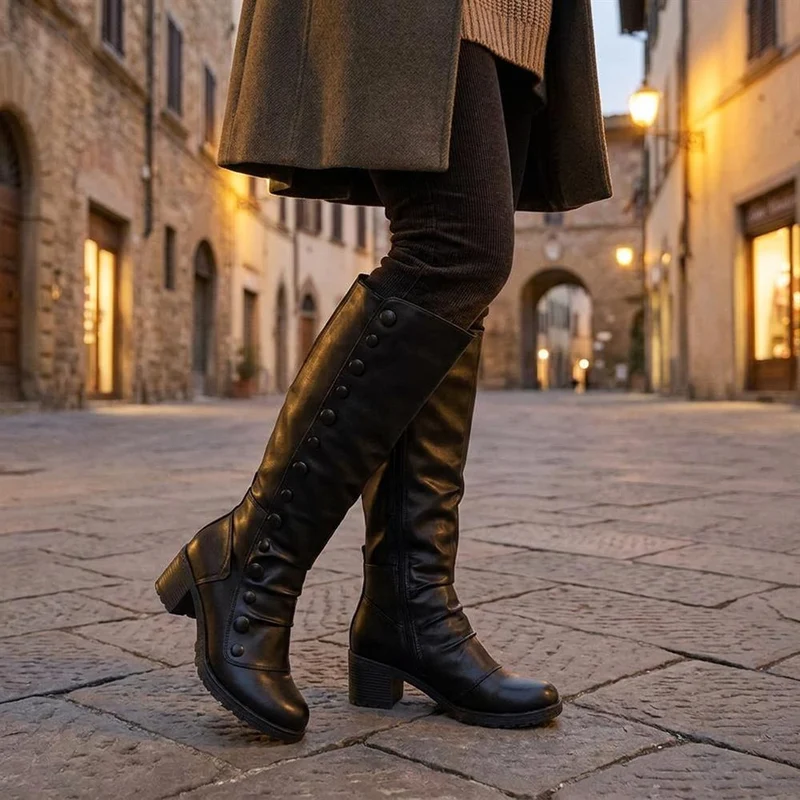 Knee-High Boots - WBINS40107 / 325 984 - Black