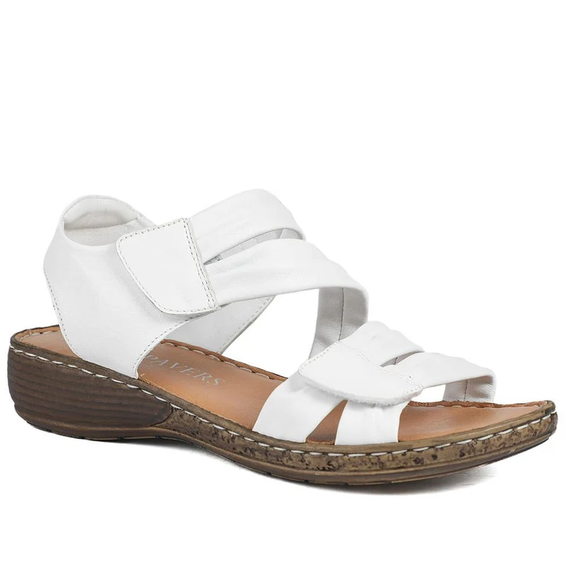 Leather Comfort Sandals with Touch Fastening - LUCK43000 / 329 418