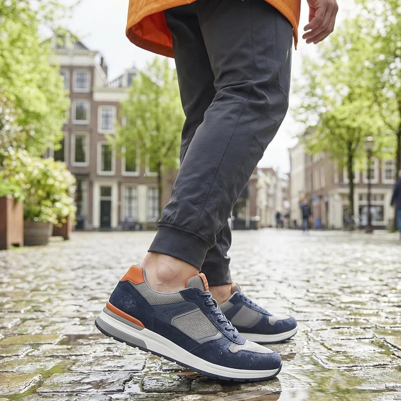 Rieker Sport Lace Up Trainers - RKR43586 / 329 447 - Navy Multi
