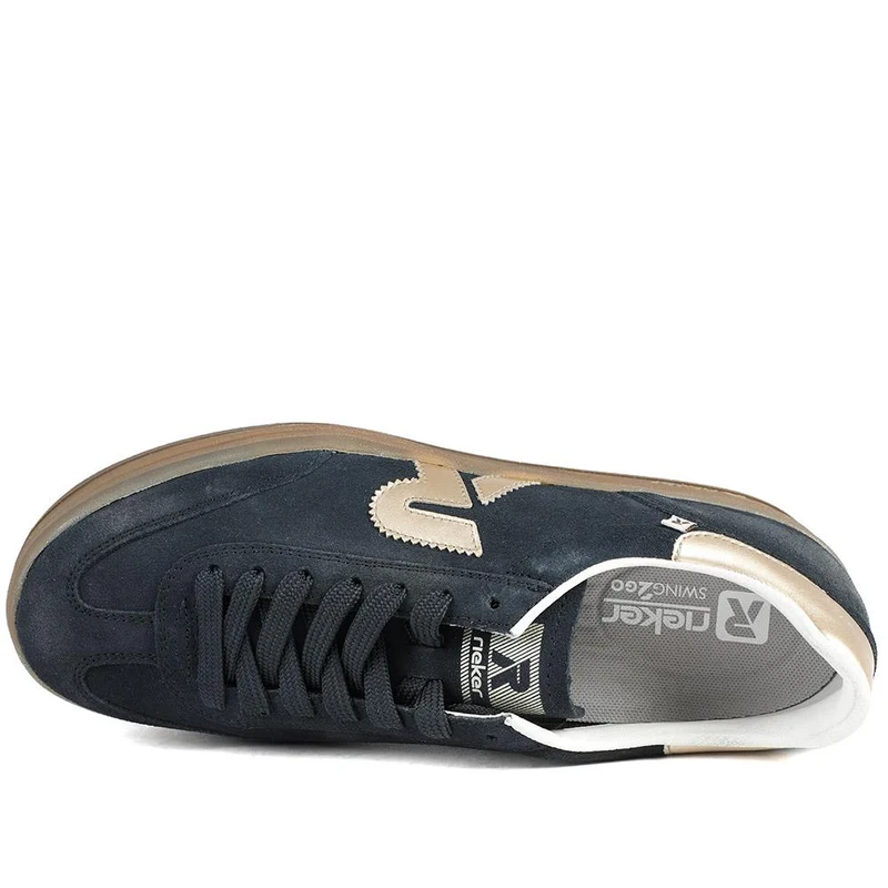Rieker Sport Lace Up Trainers - RKR43584 / 329 448 - Navy