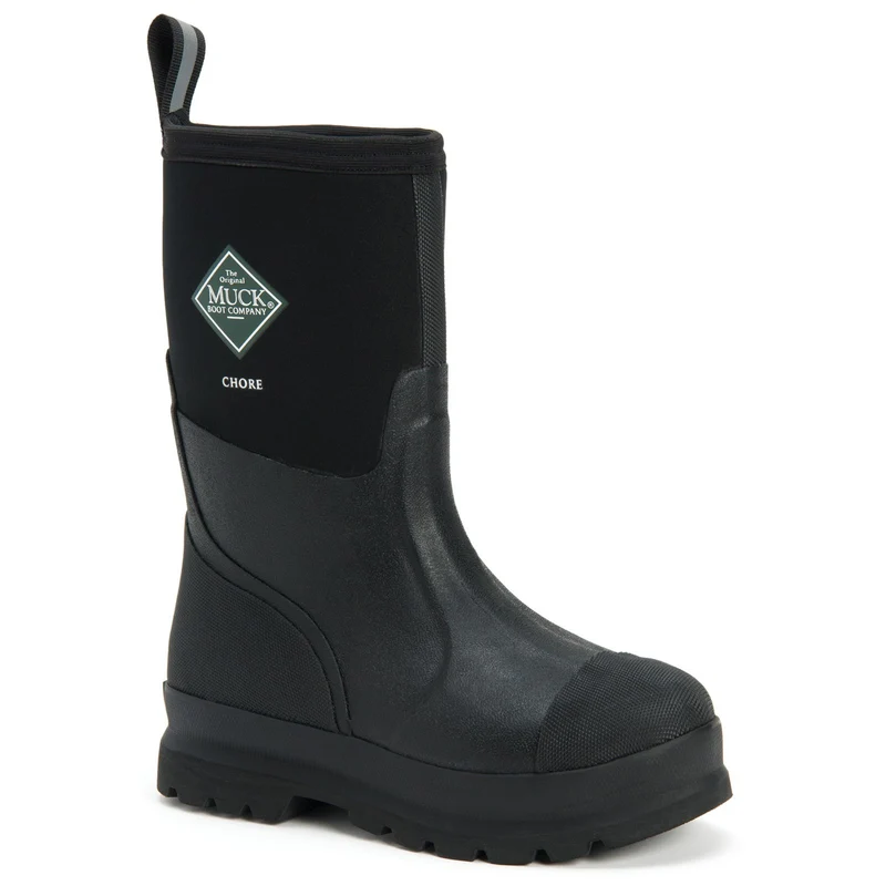 Muck Boots Unisex Chore Classic Mid gemusterter Gummistiefel – Schwarz