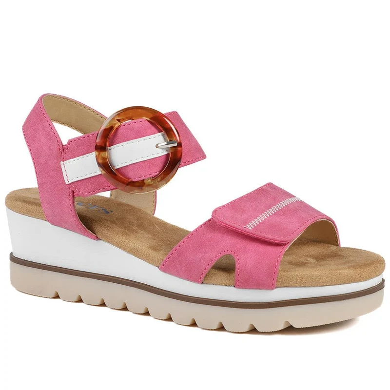 Comfortable Wedge Heel Sandals - WBINS35128 / 321 724 - Pink