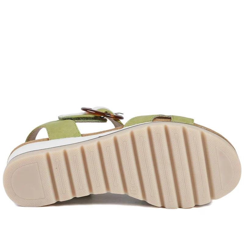Comfortable Wedge Heel Sandals - WBINS35128 / 321 724 - Lime