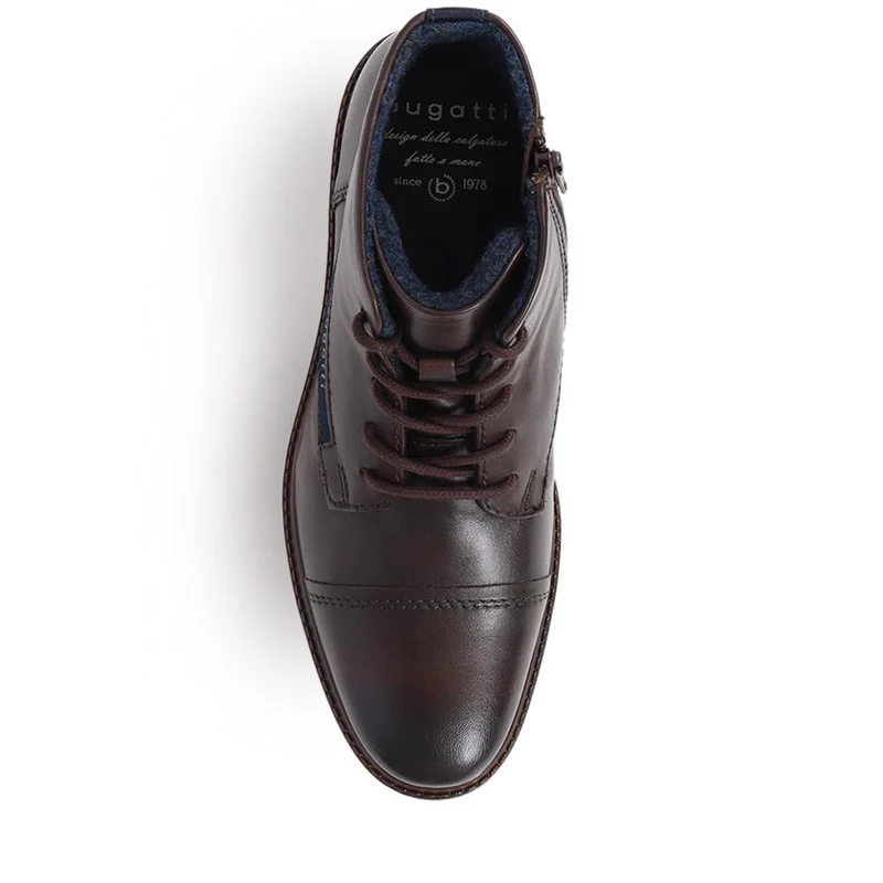 Lace-Up Ankle Boots - BUG40505 / 325 712 - Dark Brown