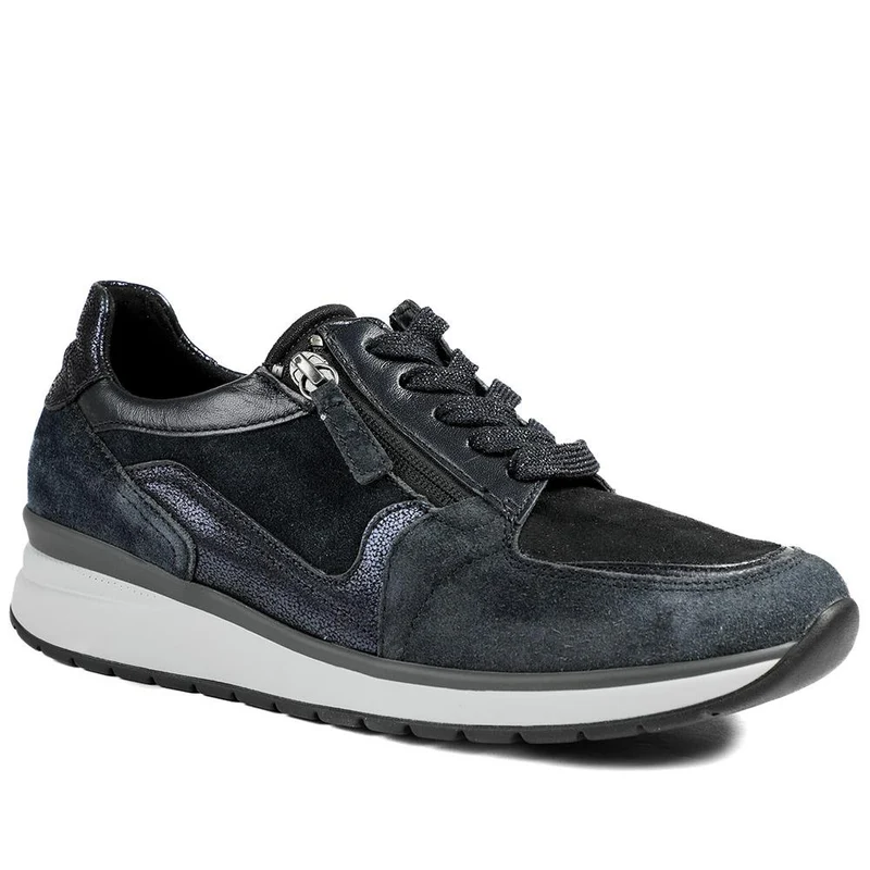 Gabor Leather Zip & Lace Trainers - GAB42029 / 329 512