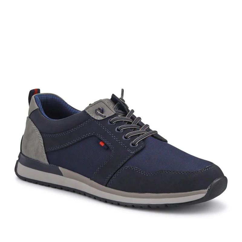Wide Bungee-Laced Slip-On Shoes - GANG41009 / 327 570 - Navy