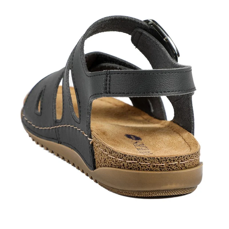 Wide Fit Sandals with Buckle Detail - SERAY43008 / 329 224 - Black