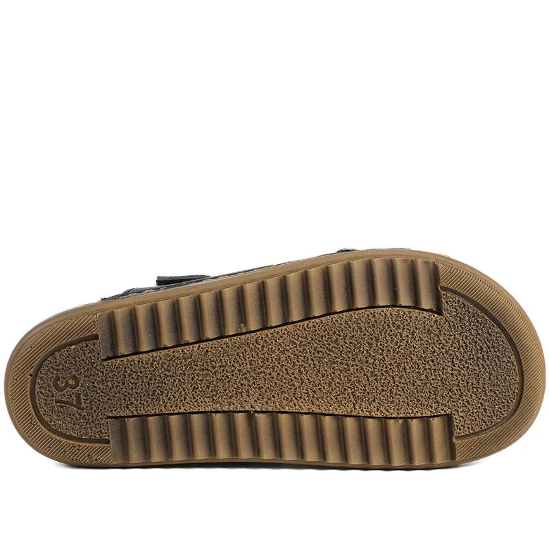 Wide Fit Sandals with Buckle Detail - SERAY43008 / 329 224 - Black