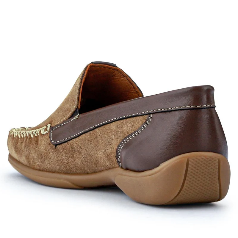 Leather Moccasins - CONT39003 / 325 242 - Beige-Brown