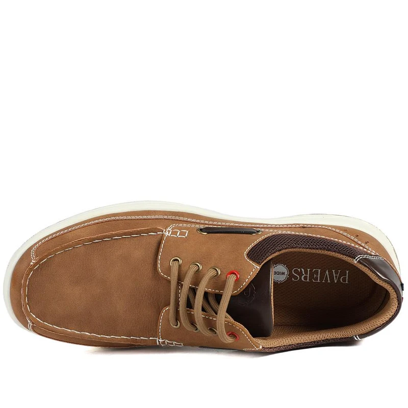 Wide Fit Lightweight Lace Up Shoes - CHANG43000 / 328 832 - Tan