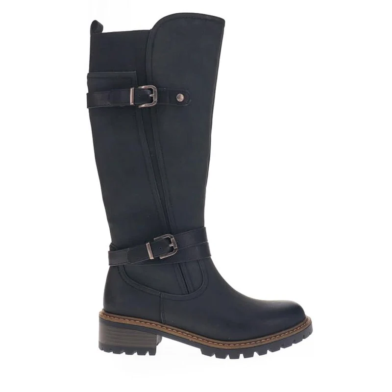 Dual-Buckle Long Boots - PINYI40005 / 326 150 - Black