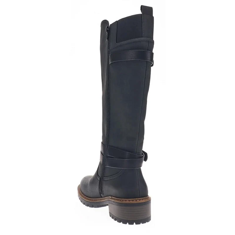 Dual-Buckle Long Boots - PINYI40005 / 326 150 - Black
