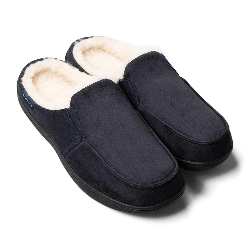 Padders Mens Slippers G Fit Side Stitched Washable - TOM - Tom / null - Navy Combi
