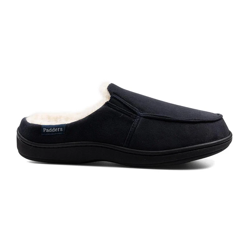 Padders Mens Slippers G Fit Side Stitched Washable - TOM - Tom / null - Navy Combi