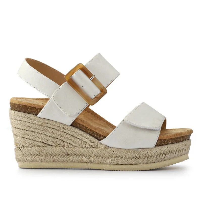 Wedge-Heeled Espadrilles - BELWBINS41056 / 327 236 - White