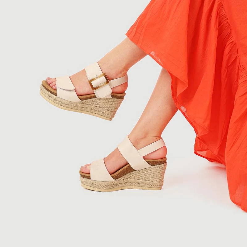 Wedge-Heeled Espadrilles - BELWBINS41056 / 327 236 - White