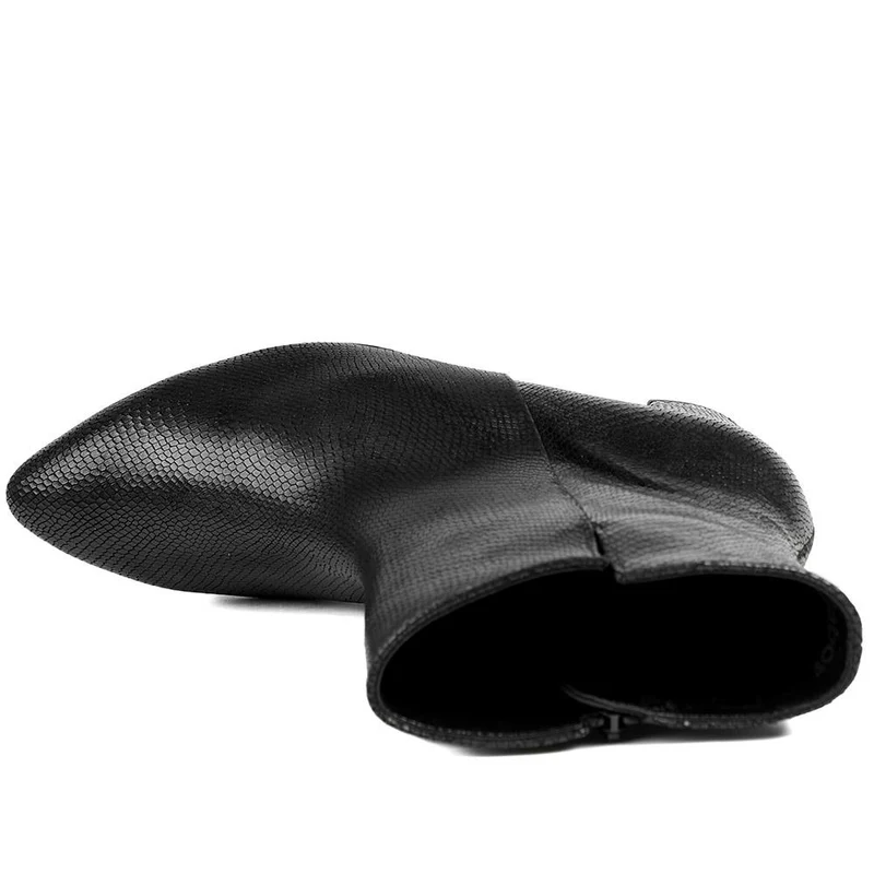 Gabor Leather Block Heel Ankle Boots - GAB42028 / 329 520 - Black