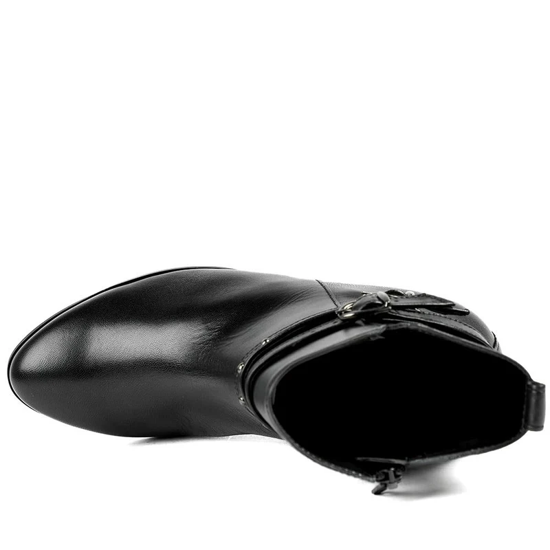 Gabor Leather Block Heel Smart Ankle Boots - GAB42027 / 329 519 - Black