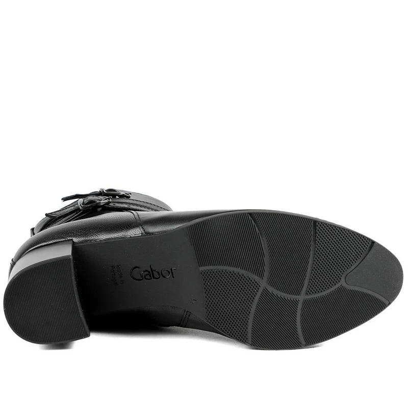Gabor Leather Block Heel Smart Ankle Boots - GAB42027 / 329 519 - Black