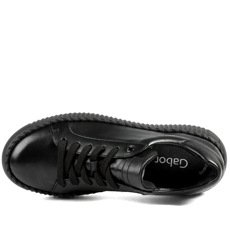 Gabor Leather Platform Trainers - GAB42023 / 329 516 - Black