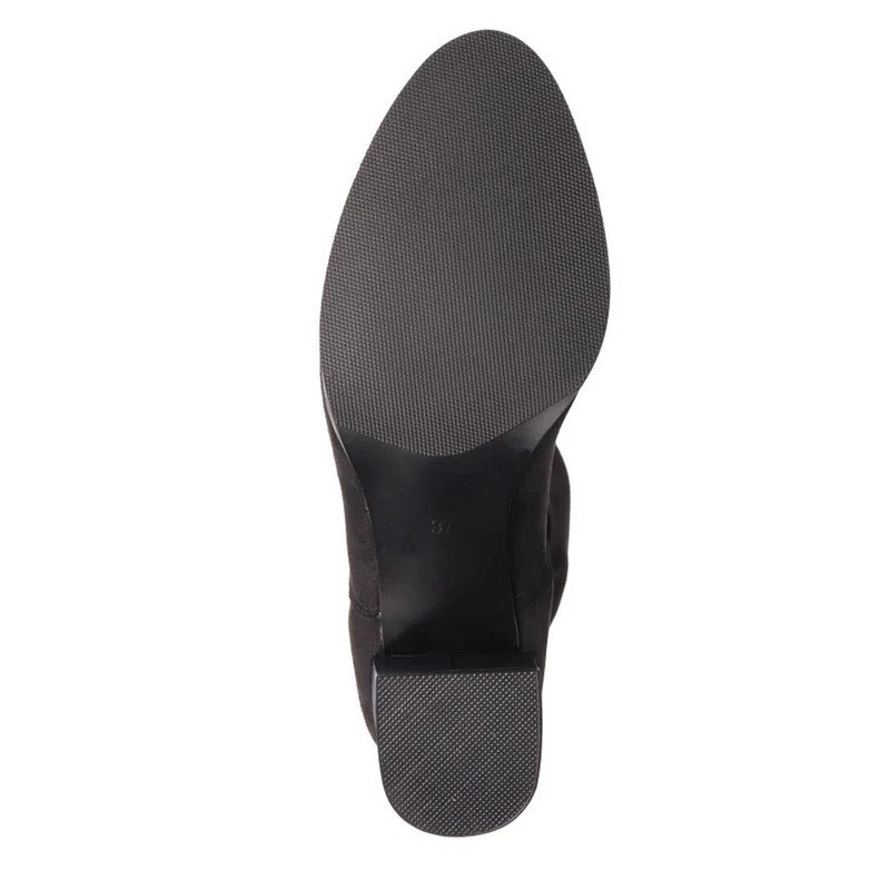 Knee-Length Heeled Boots - WBINS38074 / 324 480 - Black