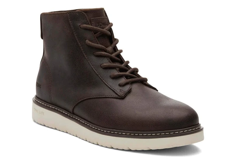 TOMS Herren Navi TRVL Lite Ranger Lederstiefel – Dunkelbraun