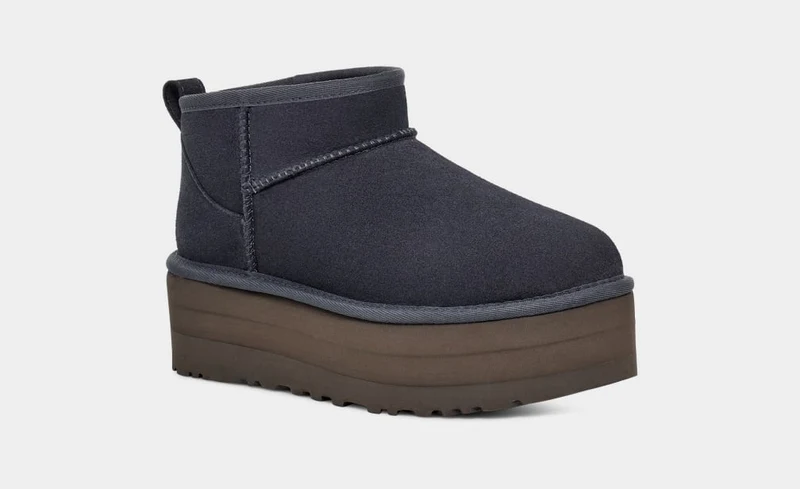 UGG Damen Ultra Mini Plateaustiefel - Eve Blue