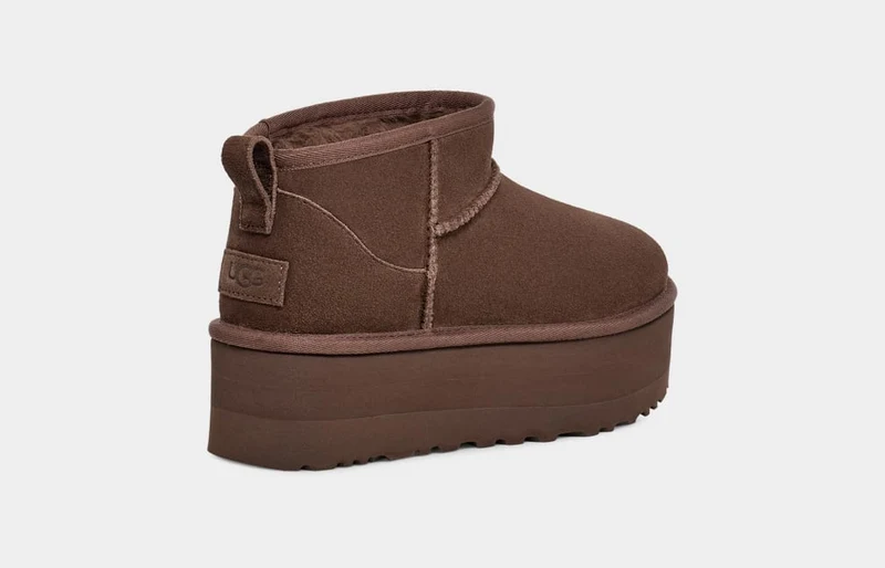 UGG Damen Ultra Mini Plateaustiefel – Burnt Cedar
