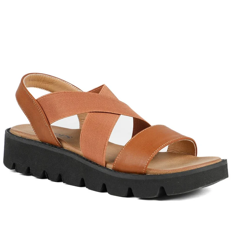 Slip On Chunky Sandals - BAIZH39011 / 325 194 - Tan