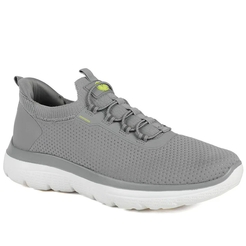 Easy Step In Wide Fit Memory Foam Lace Up Trainers - BOJIE43000 / 328 888 - Charcoal