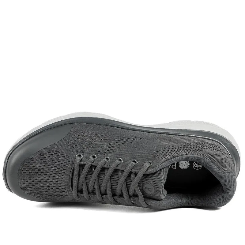 Wide Fit Memory Foam Lace Up Trainers - BOJIE43001 / 328 889 - Charcoal