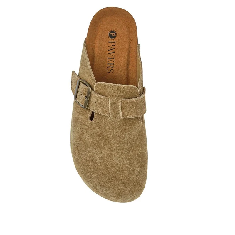 Lightweight Leather Clogs - WBINS41094 / 327 311 - Khaki