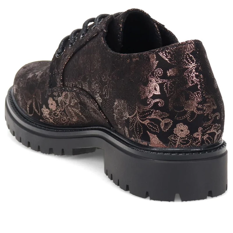 Lightweight Lace-Up Shoes - WBINS36118 / 322 793 - Black Floral