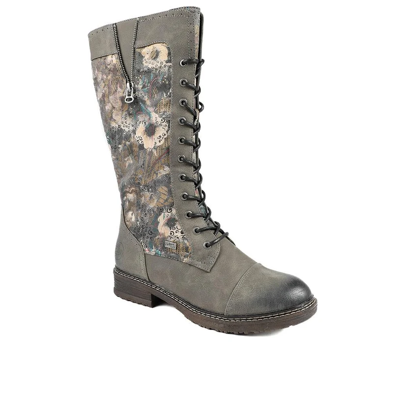 Rieker Multi Zip Calf Length Boots - RKR42021 / 329 478