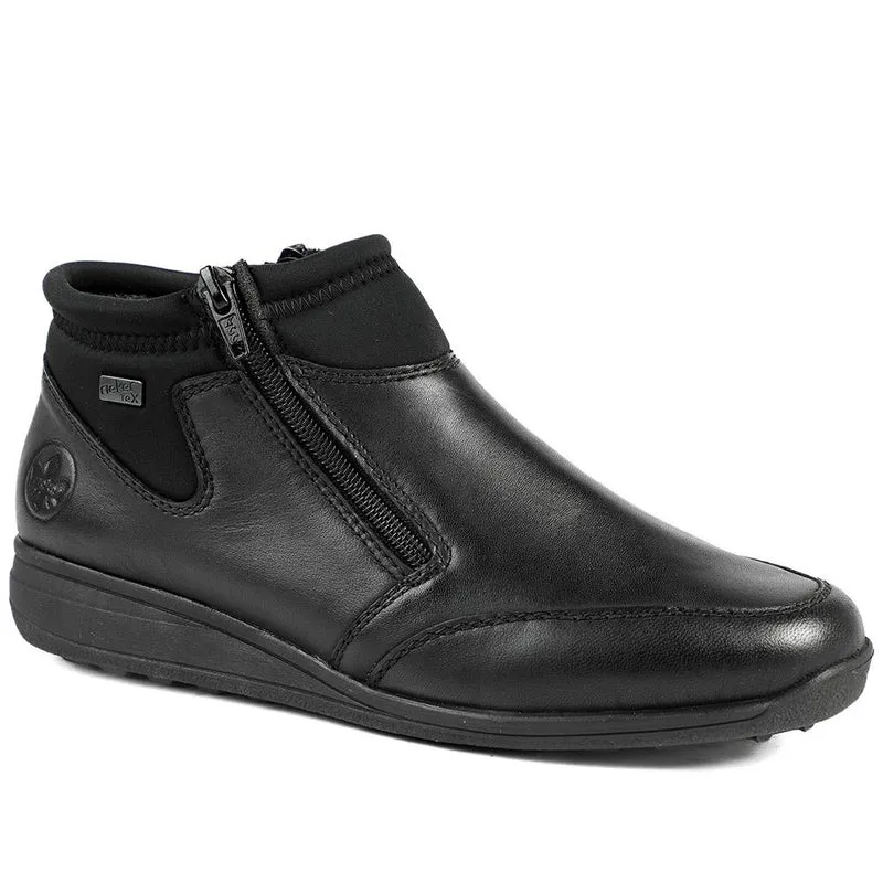 Rieker Wide Fit Zip Fastening Ankle Boots - RKR42020 / 329 476 - Black