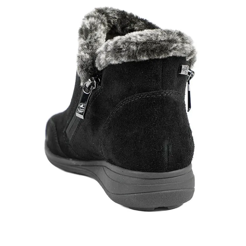 Rieker Soft Lined Zipped Ankle Boots - RKR42019 / 329 475 - Black