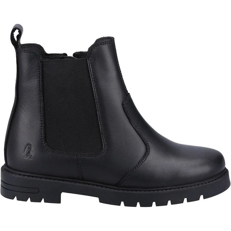 Hush Puppies Mädchen Laura Leder Chelsea Stiefel - Schwarz