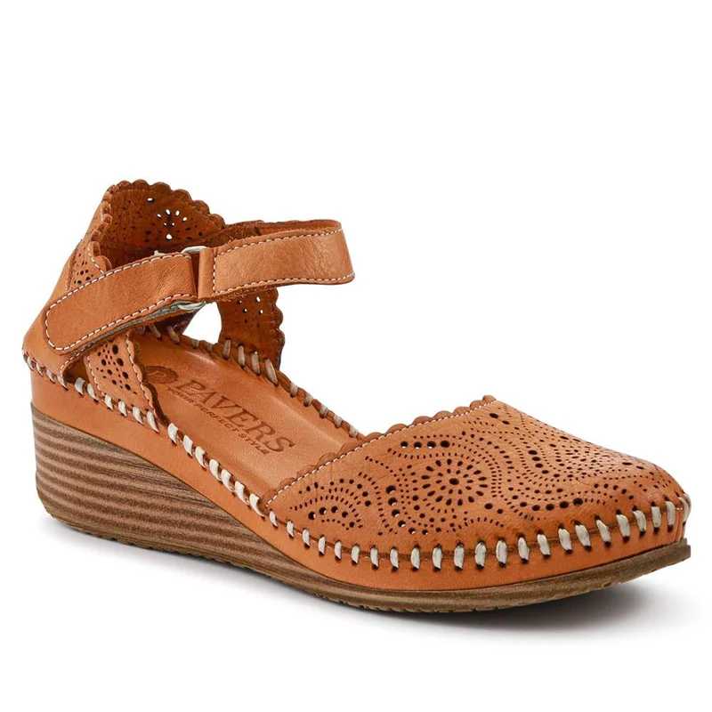 Casual Leather Touch Fasten Mary Janes - METIN41008 / 327 207 - Tan