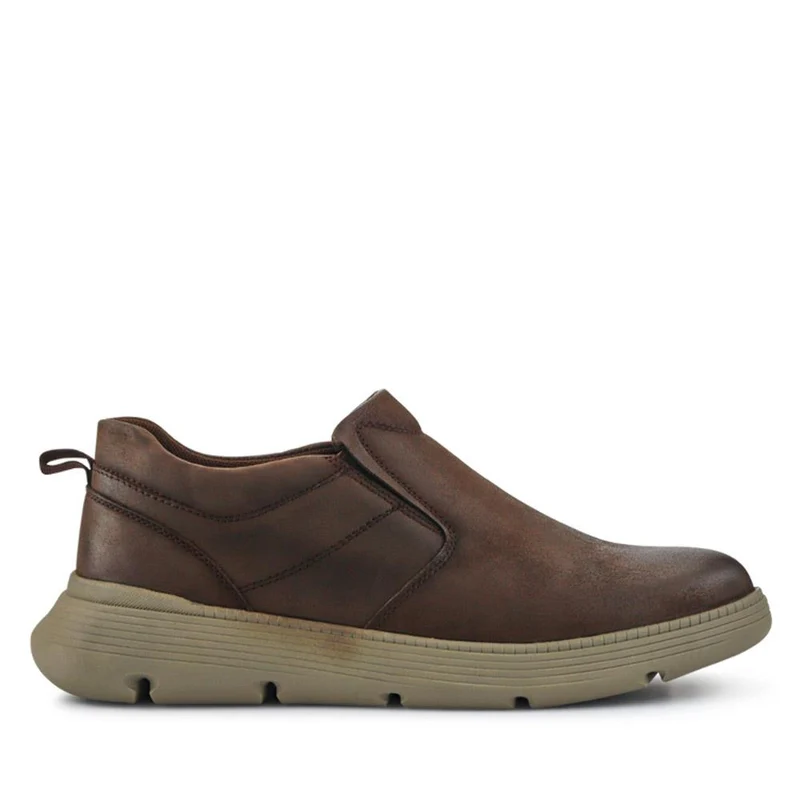 Casual Leather Slip-On Shoes - RISI41000 / 326 954 - Brown