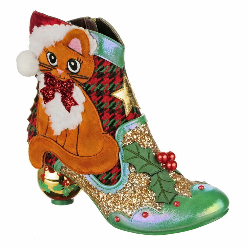 Irregular Choice Weihnachts-Kitty-Stiefeletten für Damen – Rot
