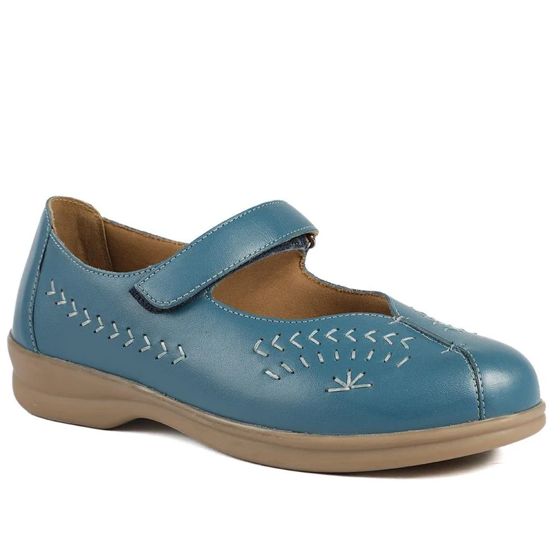 Leather Extra-Wide Mary Janes - TANTA / 327 206