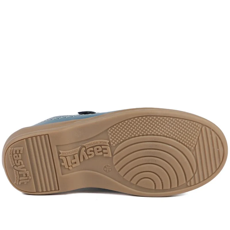 Extra-Wide Leather Mary Janes - TANTA / 327 206 - Denim