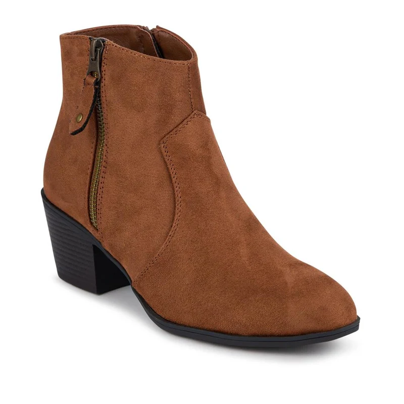 Western-Heeled Ankle Boots - SANYI40001 / 325 935 - Tan