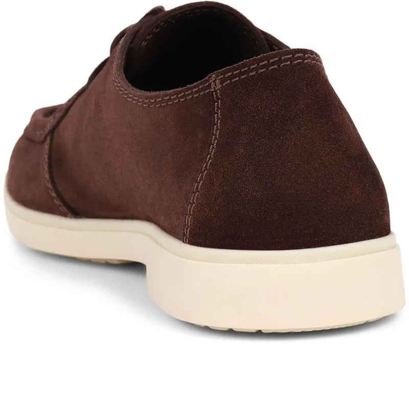 Lace-Up Leather Loafers - JFOOT39009 / 325 150 - Brown