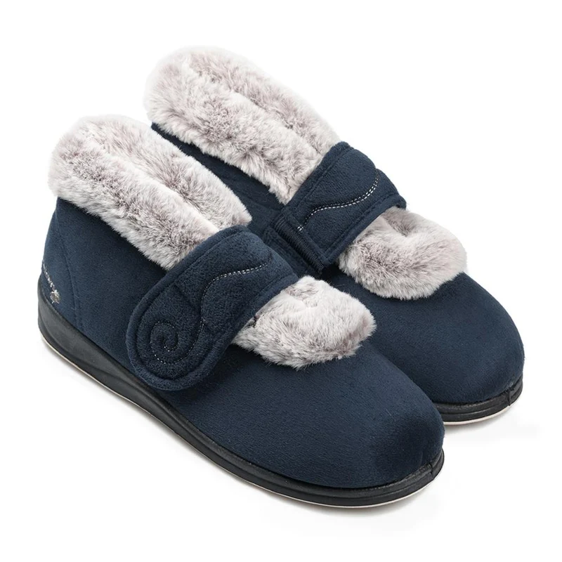 Padders Ladies Slippers 2E Fit Vulcanised - HUSH