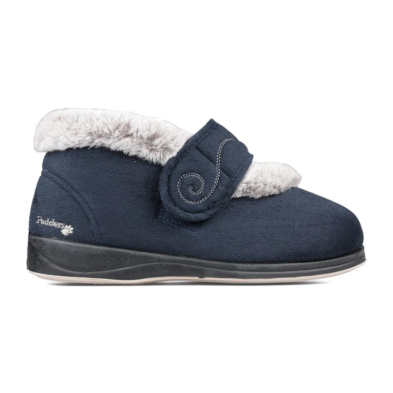 Padders Ladies Slippers 2E Fit Vulcanised - HUSH - Hush / null - Navy