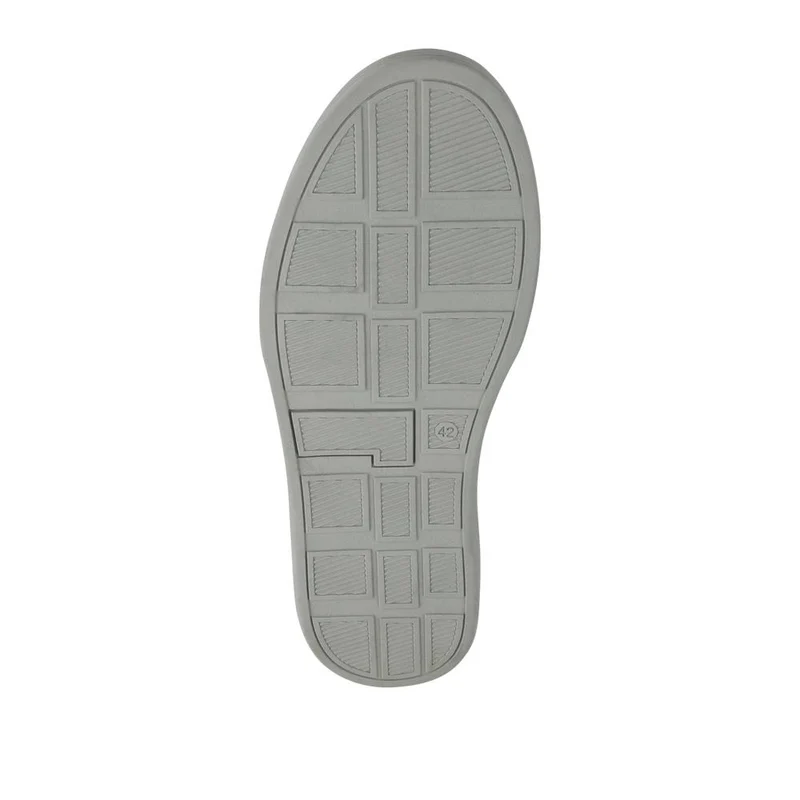 Wide-Fit Leather Laced Trainers - PARK41047 / 327 263 - Navy